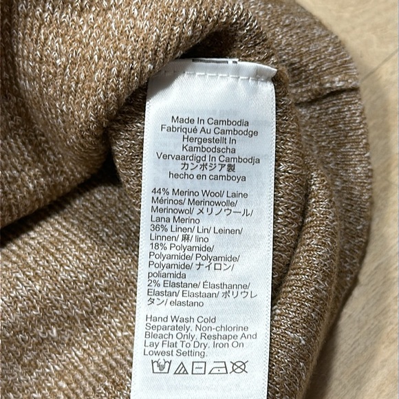 J.Crew Sweater Shell with Buttons in Merino-Linen Blend Sz L - Picture 6 of 9